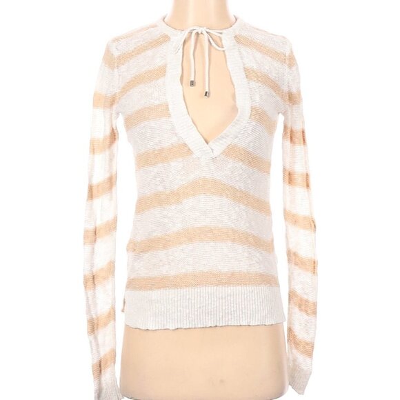 Ann Taylor Loft Linen Striped Top Size XS - Picture 1 of 2